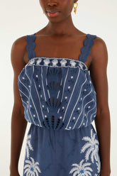 Romper With Embroidery - FARM Rio COAST STARS
