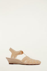 Sand Fisherman Jelly Wedge Sandal - FARM Rio IVORY
