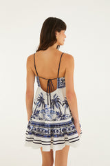 Off-White Wonderful City Organic Cotton Mini Dress - FARM Rio WONDERFUL CITY OFF-WHITE