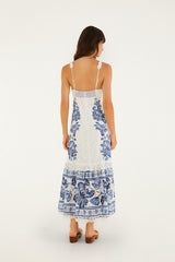 Off-White Beautiful Nature Eyelet Midi Dress - FARM Rio BEAUTIFUL NATURE OFF-WHITE