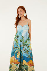Multicolor Rio Mosaic Sweetheart Neck Maxi Dress - FARM Rio RIO MOSAIC MULTICOLOR