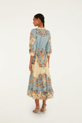 Butter Yellow Boho Beauty Lenzing Ecovero Euroflax Maxi Dress - FARM Rio BOHO BEAUTY BUTTER