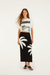 Off-White Landscape Carioca Organic Cotton Relaxed T-Shirt - FARM Rio OFF-WHITE