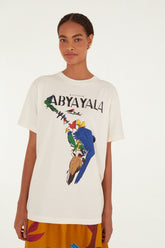 Off-White Abya Yala Organic Cotton T-Shirt - FARM Rio OFF-WHITE