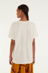Off-White Abya Yala Organic Cotton T-Shirt - FARM Rio OFF-WHITE