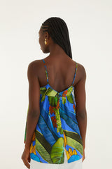 Blue Banana Grapes Lenzing Ecovero Euroflax Blouse - FARM Rio BANANA GRAPES BLUE