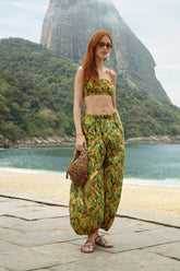 Forest Green Parrots Balloon Pants - FARM Rio PARROTS FOREST GREEN