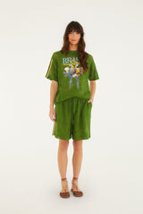 Green Brasil Samba Lace Shorts - FARM Rio GREEN