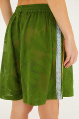 Green Brasil Samba Lace Shorts - FARM Rio GREEN