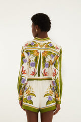 Sand Tropical Scarf Lenzing Ecovero Euroflax Shorts - FARM Rio TROPICAL SCARF SAND
