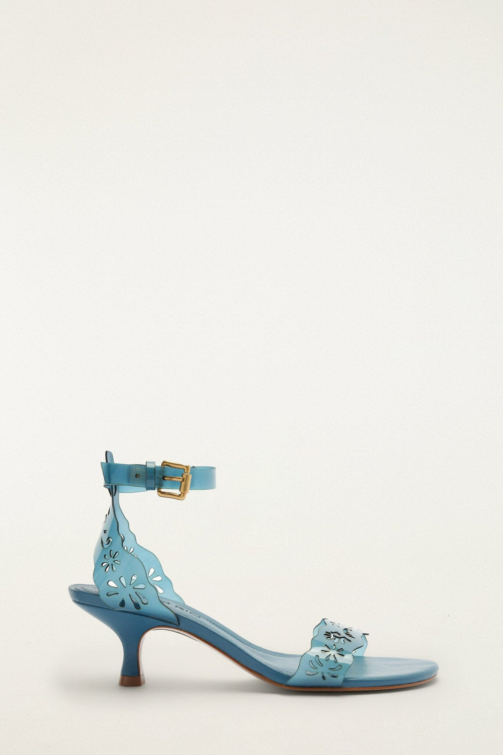 Blue Lace Jelly Kitten Heeled Sandal - FARM Rio SAPHIRE