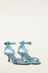 Blue Lace Jelly Kitten Heeled Sandal - FARM Rio SAPHIRE