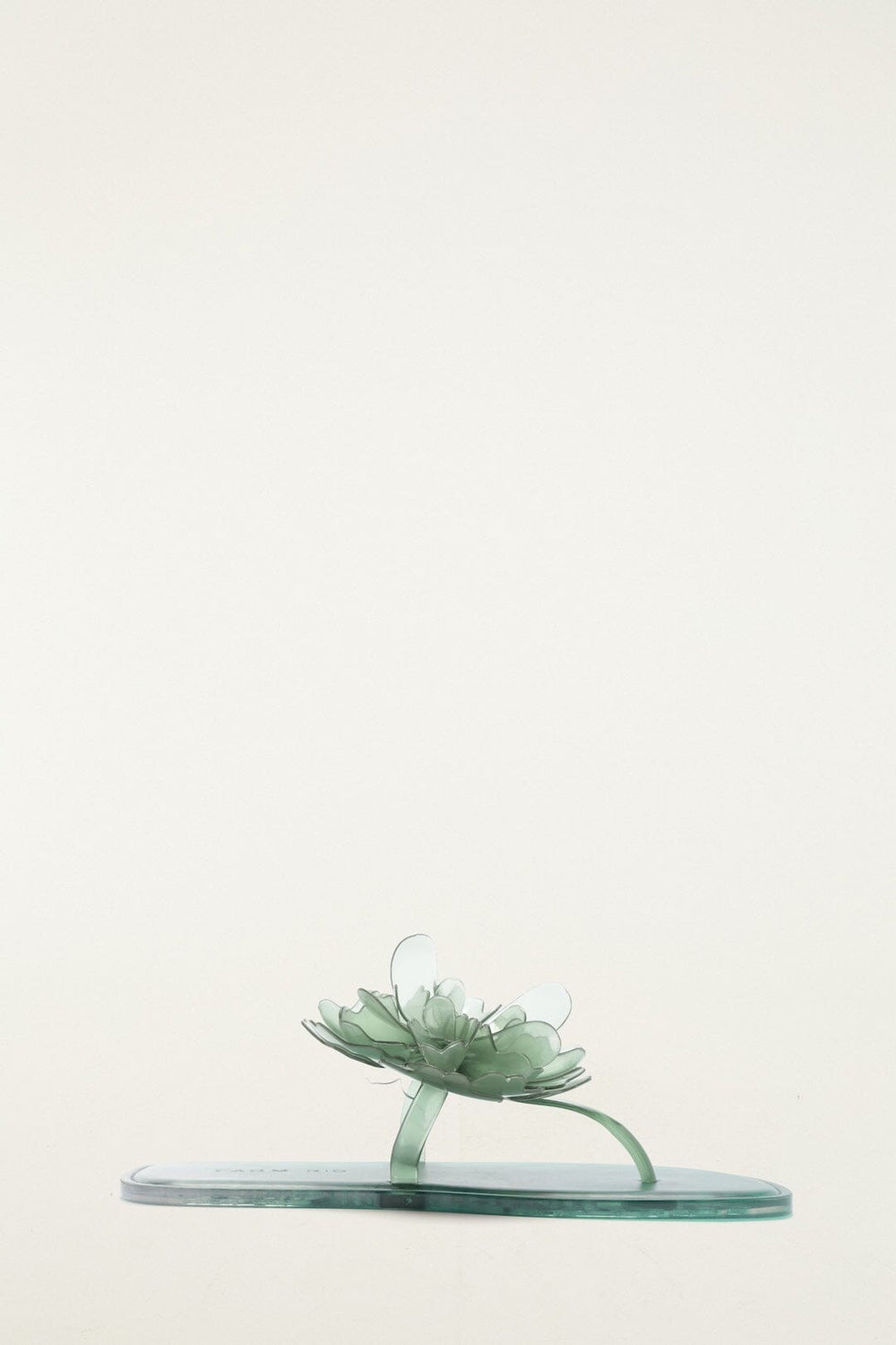 Green Jelly Flower Flat Sandal - FARM Rio MILITARY AND SAGE GREEN
