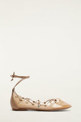 Sand Sea Lace Up Jelly Ballerina - FARM Rio TOFFEE