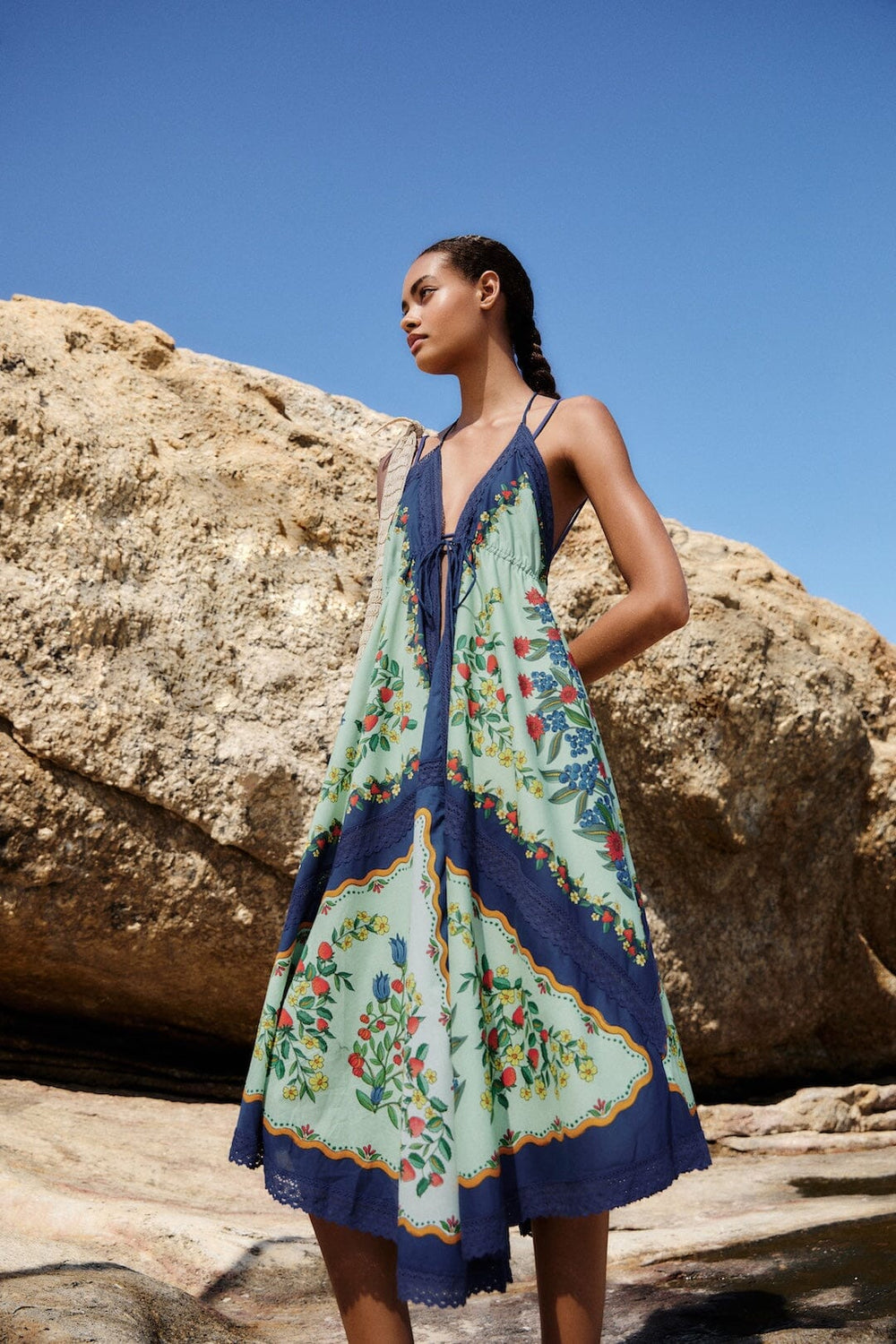 Faded Green Fruit Beauty Maxi Dress - FARM Rio FRUIT BEAUTY FADED GREEN
