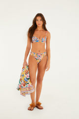 Multicolor Floraline Sarong - FARM Rio FLORALINE CREAM
