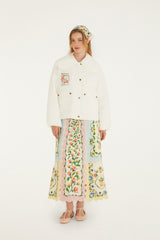 Lotus Quilted Jacket - FARM Rio EDENS BLOOM LIGHT PINK