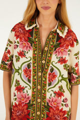 Sand Wonder Rio Crochet Lenzing Ecovero Euroflax Unisex Shirt - FARM Rio WONDER RIO SAND