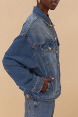 Denim Buttoned Jacket - FARM Rio DENIM