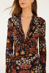 Black Lili Long Sleeve Maxi Dress - FARM Rio LILI BLACK