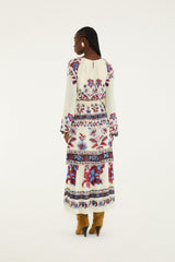 White Malu Winter Cut-Out Long Sleeve Maxi Dress - FARM Rio MALU WINTER WHITE