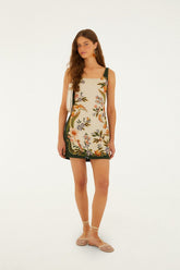 Sand Nature Square Neck Mini Dress - FARM Rio NATURE SAND