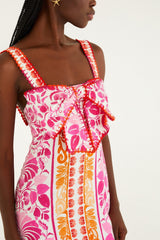 Off-White Santorini Crochet Euroflax Premium Linen Mini Dress - FARM Rio SANTORINI OFF-WHITE