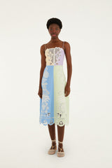Multicolor Embroidered Euroflax Premium Linen Midi Dress - FARM Rio MULTI