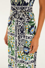 Black Manoela Belted Knit Midi Dress - FARM Rio MANOELA OFF-WHITE