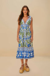 Off-White Tropicance Organic Cotton Midi Dress - FARM Rio TROPICANCE OFF-WHITE