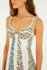Off-White Fruit Beauty Lenzing Ecovero Euroflax Maxi Dress - FARM Rio FRUIT BEAUTY OFF-WHITE