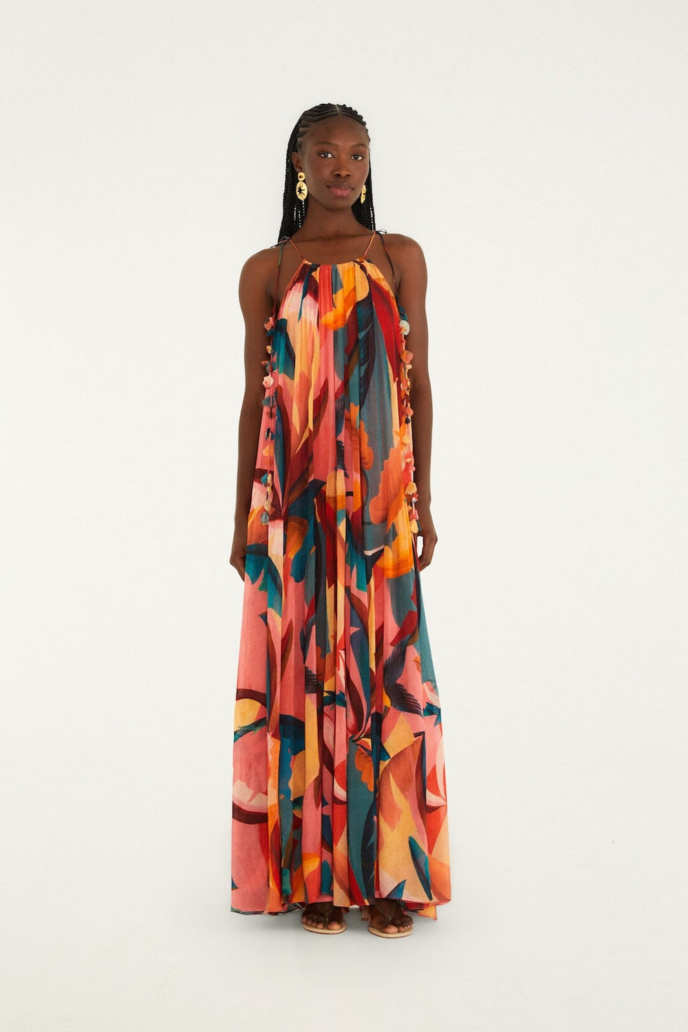 Multicolor Atlantic Rainforest Sleeveless Maxi Dress - FARM Rio ATLANTIC RAINFOREST MULTICOLOR