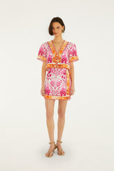 Off-White Santorini Euroflax Premium Linen Mini Skirt - FARM Rio SANTORINI OFF-WHITE