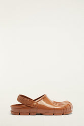 Brown Monstera Slingback Rain Clog - FARM Rio CUOIO