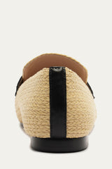 Raffia Loafer - FARM Rio BLACK + NATURAL