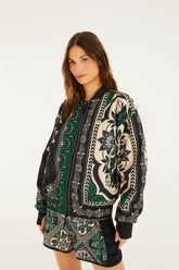 Borboho Scarves Black Adidas Jacket - FARM Rio BORBOHO SCARVES BLACK