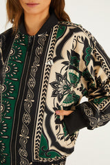Borboho Scarves Black Adidas Jacket - FARM Rio BORBOHO SCARVES BLACK