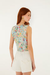 Multicolor Rendeira 3d Euroflax Premium Linen Vest - FARM Rio RENDEIRA MULTICOLOR