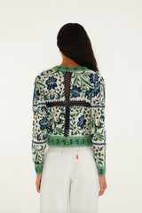 Off-White Manoela Buttoned Knit Cardigan - FARM Rio MANOELA OFF-WHITE