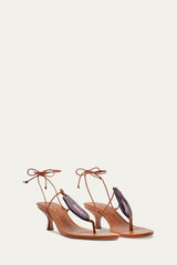 Stone Kitten Heel Sandal - FARM Rio CUOIO