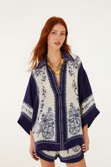 Off-White Coast Scarf Shirt - FARM Rio COAST SCARF OFF-WHITE