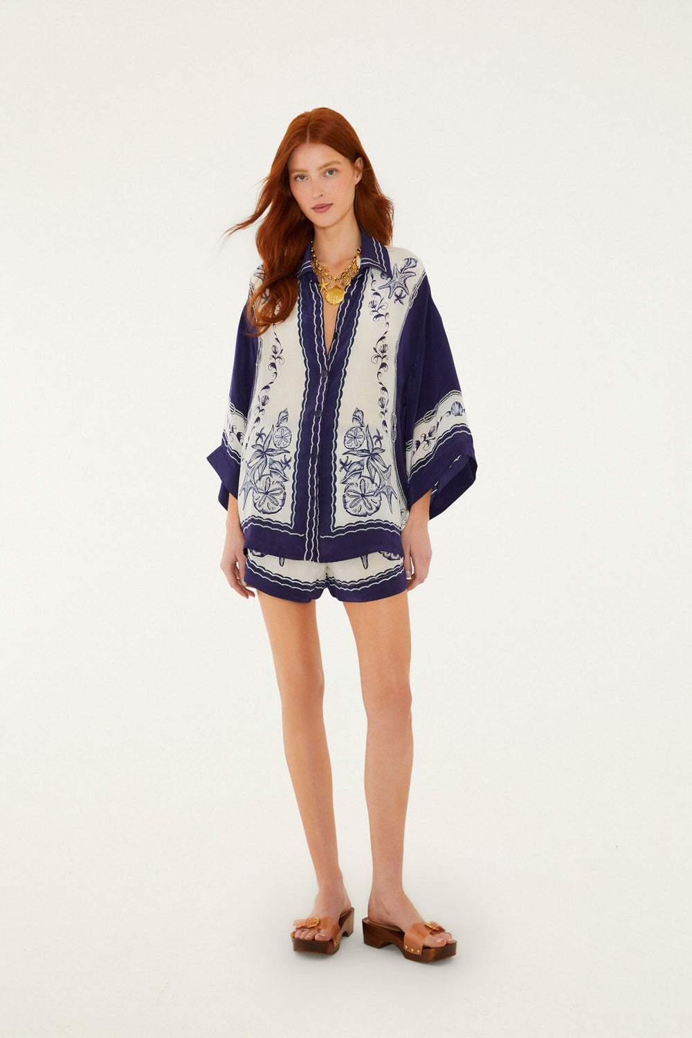 Off-White Coast Scarf Shirt - FARM Rio COAST SCARF OFF-WHITE