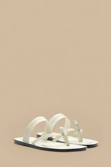 Ivory Tie Flat Sandal - FARM Rio IVORY
