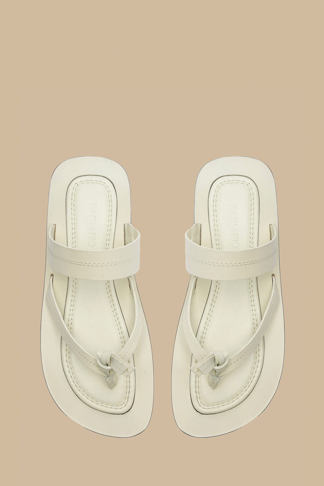 Ivory Tie Flat Sandal - FARM Rio IVORY