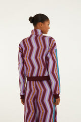 Zig Zag Stripes Lilac Adidas Tiro Jacket - FARM Rio ZIG ZAG STRIPES LILAC