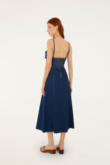 Denim Flower Dress - FARM Rio DENIM