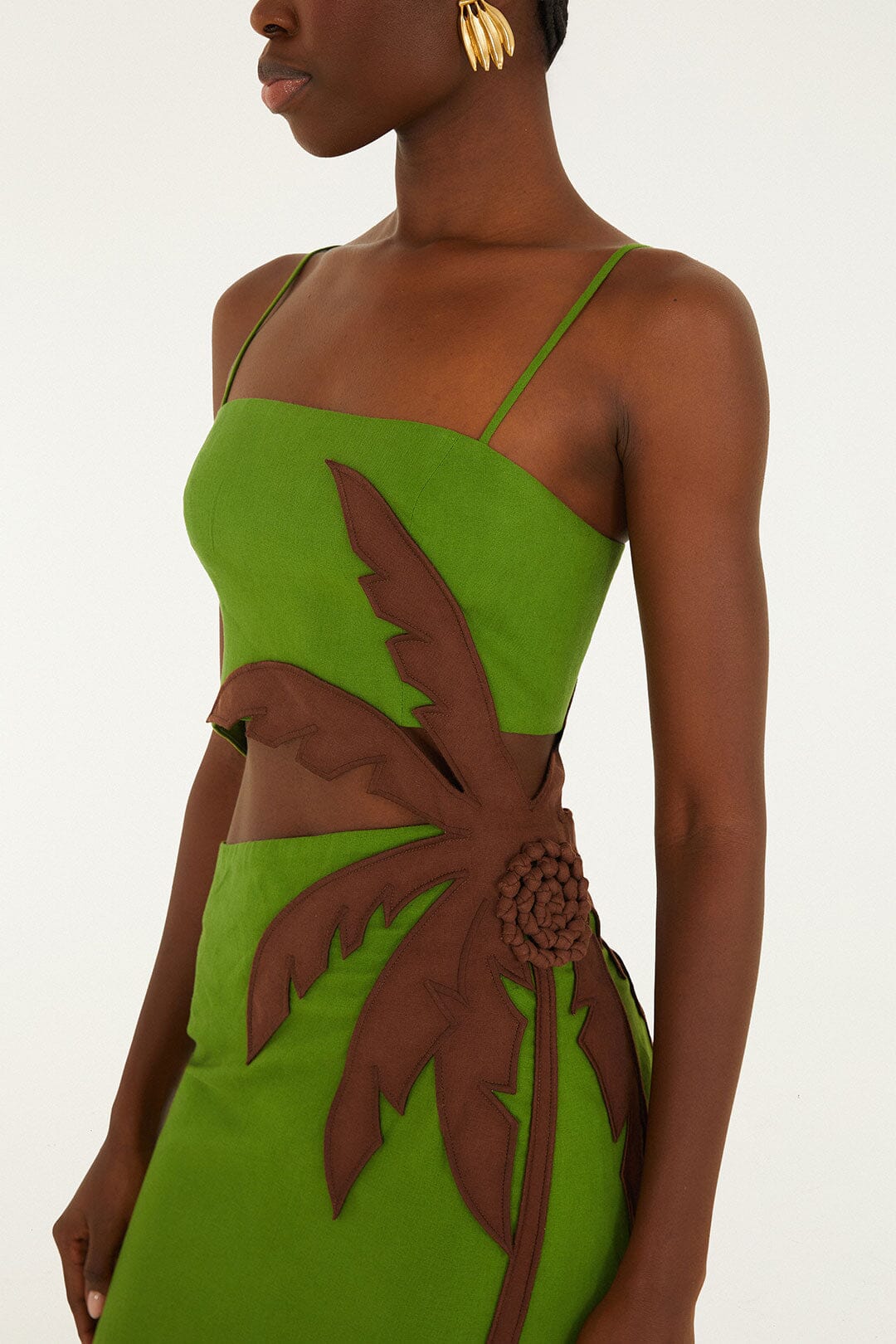 Green Palm Tree Maxi Dress - FARM Rio GREEN