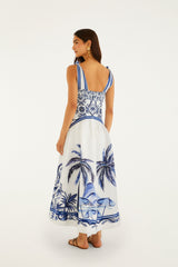 Off-White Wonderful City Euroflax Premium Linen Maxi Dress - FARM Rio WONDERFUL CITY MIX OFF-WHITE