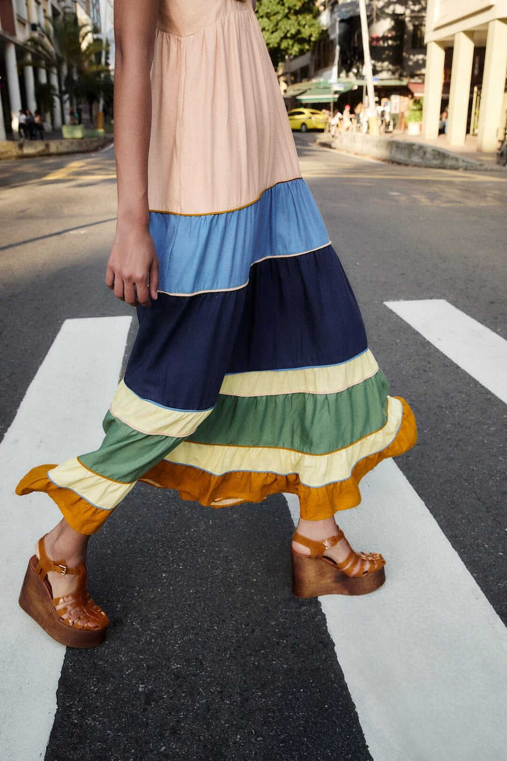 Multicolor Pleats Lenzing Ecovero Euroflax Maxi Dress - FARM Rio MULTI