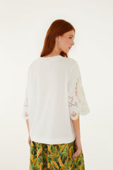 Ropes And Birds Richelieu Blouse - FARM Rio OFF-WHITE
